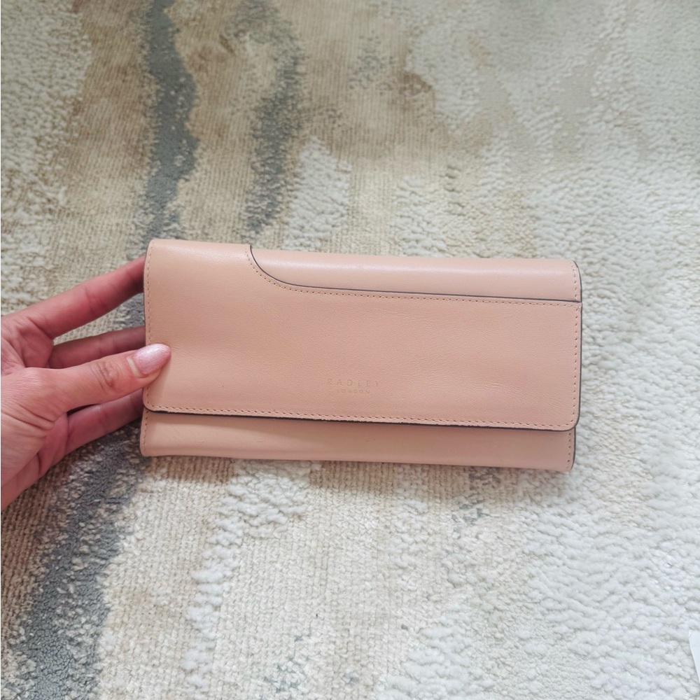 Easley London blush pink leather wallet